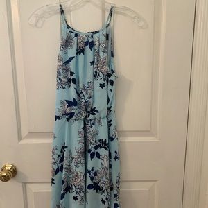 Francescas sleeveless blue and white dress